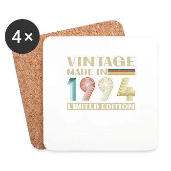 Vinatge 1994 Geburtstagsgeschenk - Untersetzer (4er-Set) - Weiß - Vorne