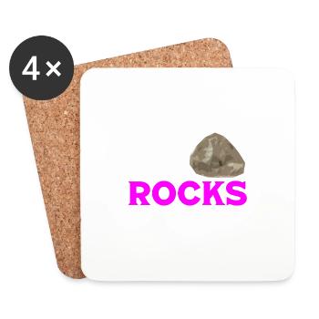 This Girl Stops For Rocks Geology Geologist - Coasters (set of 4) - white - Front