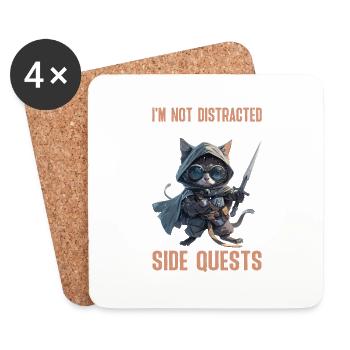 I'm Not Distracted I'm Just Doing Side Quests 2 - Untersetzer (4er-Set) - Weiß - Vorne