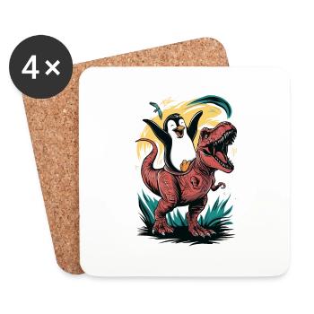 Pingouin - Dessous de verre (lot de 4) - blanc - Devant