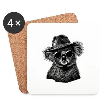 Koala - Coasters (set of 4) - white - Front