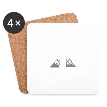Ski Vintage Slogan Funny Skier - Coasters (set of 4) - white - Front