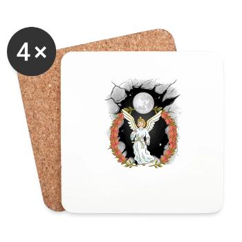 Angel Spiritual Rosary Celestial Protector - Coasters (set of 4) - white - Front