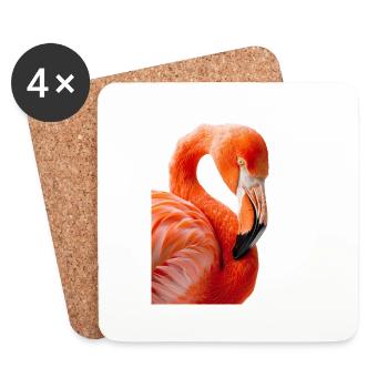 Flamingo - Coasters (set of 4) - white - Front