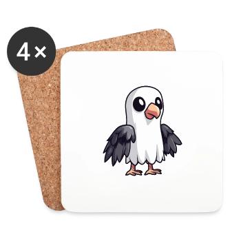 Harpy Bird Halloween Funny Ghost - Coasters (set of 4) - white - Front