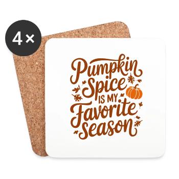 Pumpkin spice is my favorite season - Untersetzer (4er-Set) - Weiß - Vorne