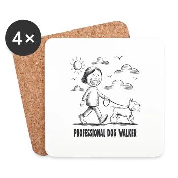 Pitbull Pet Dog Animal Lover - Coasters (set of 4) - white - Front