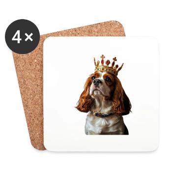Cavalier King Charles Spaniel - Untersetzer (4er-Set) - Weiß - Vorne