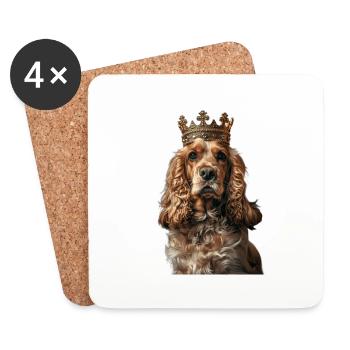 Cocker Spaniel - Dessous de verre (lot de 4) - blanc - Devant