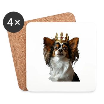 Papillon - Dessous de verre (lot de 4) - blanc - Devant