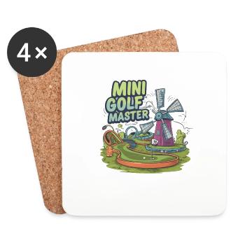 Golf Minigolf Minigolfer Golfer - Untersetzer (4er-Set) - Weiß - Vorne