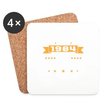 40 Jahre Vinatge 1984 Geburtstagsgeschenk - Untersetzer (4er-Set) - Weiß - Vorne