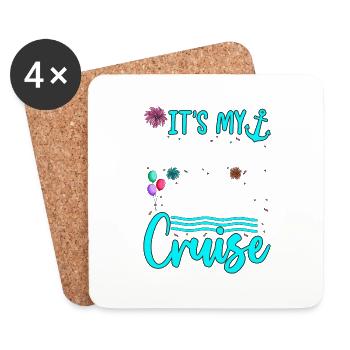 It's My Birthday Cruise - Coasters (set of 4) - white - Front