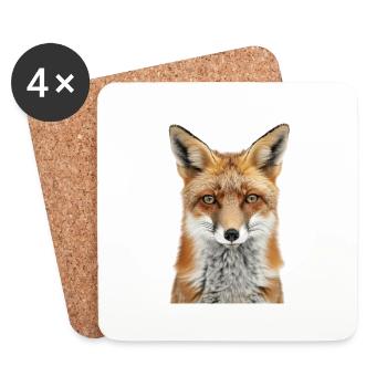 Fox - Coasters (set of 4) - white - Front
