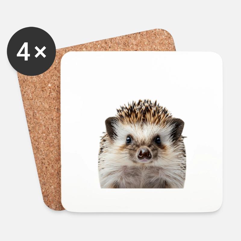 Igel - Untersetzer (4er-Set) - Weiß