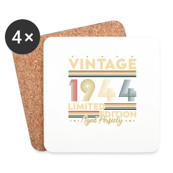 Vinatge 1944 Geburtstagsgeschenk - Untersetzer (4er-Set) - Weiß - Vorne