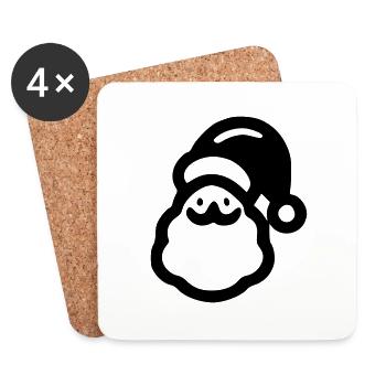 Santa Claus - Coasters (set of 4) - white - Front