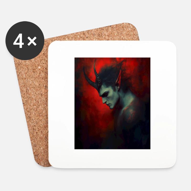 Devil - Coasters (set of 4) - white