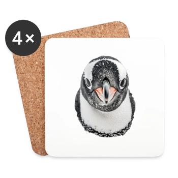 Pingouin - Dessous de verre (lot de 4) - blanc - Devant