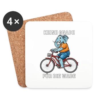 BICYCLE NO MERCY FOR THE CALF - Coasters (set of 4) - white - Front
