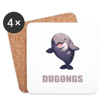 Seekuh Dugongs Dugong - Untersetzer (4er-Set) - Weiß - Vorne