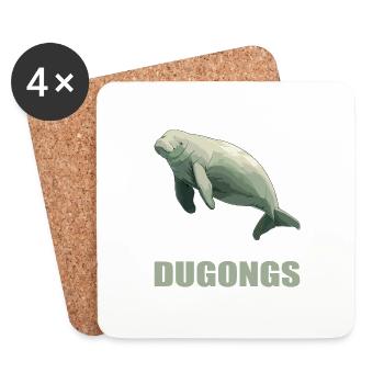 Manatee Dugongs Dugong - Coasters (set of 4) - white - Front