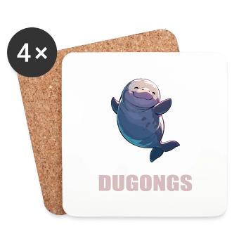 Manatee Dugongs Dugong - Coasters (set of 4) - white - Front