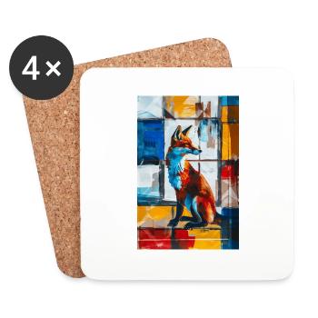 Fox - Coasters (set of 4) - white - Front