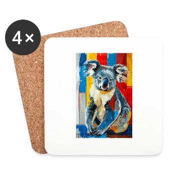 Koala - Coasters (set of 4) - white - Front