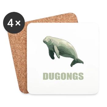 Manatee Dugongs Dugong - Coasters (set of 4) - white - Front