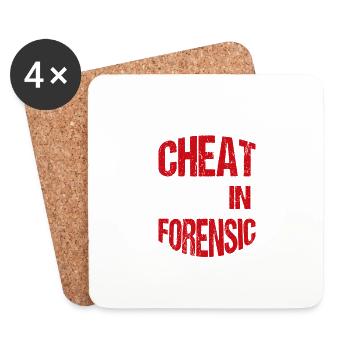 In forensics, no one can cheat you - Coasters (set of 4) - white - Front