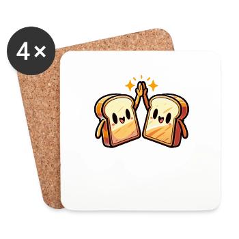 Toast to the good times - Coasters (set of 4) - white - Front