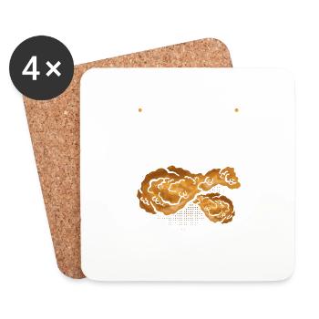 Vous m’avez eu chez Fried Chicken - Dessous de verre (lot de 4) - blanc - Devant