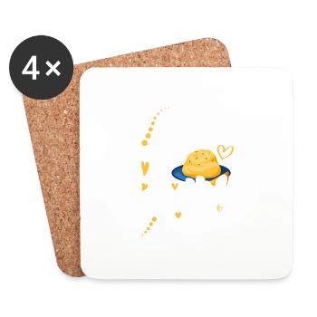 Life Is Better Puree - Coasters (set of 4) - white - Front