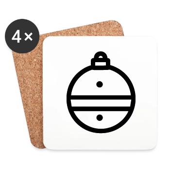 Christmas Ball - Coasters (set of 4) - white - Front