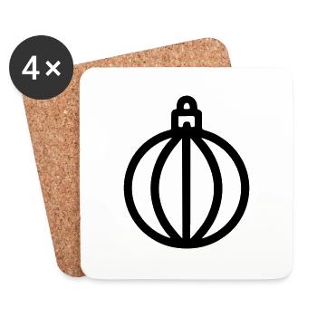 Christmas Ball - Coasters (set of 4) - white - Front
