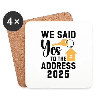 We Said Yes to the Address 2026 - Coasters (set of 4) - white - Front
