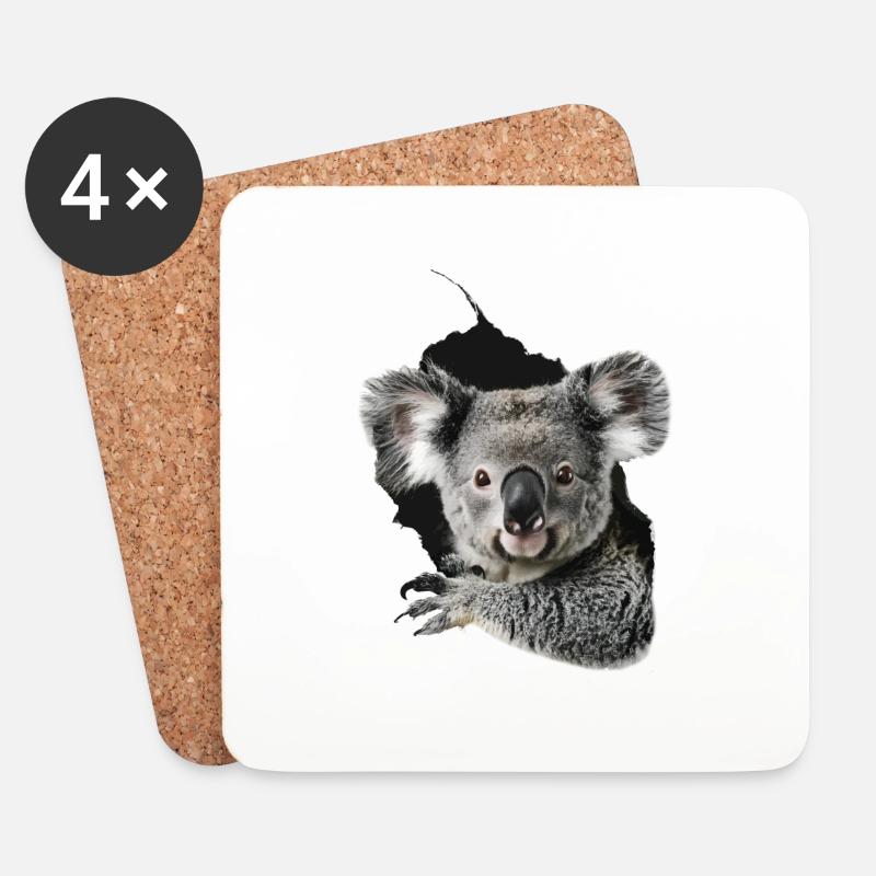 Koala - Untersetzer (4er-Set) - Weiß