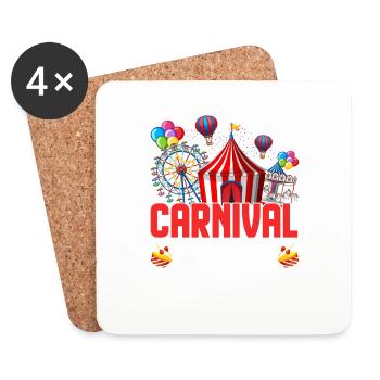 Carnival Circus - Coasters (set of 4) - white - Front