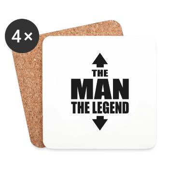 The Man The Legend Mallesprüche - Untersetzer (4er-Set) - Weiß - Vorne