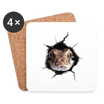 Snake - Coasters (set of 4) - white - Front