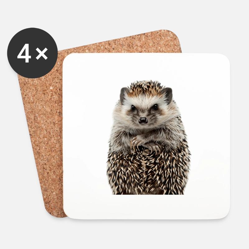 Igel - Untersetzer (4er-Set) - Weiß
