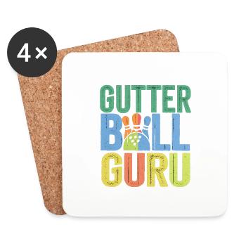 Gutter Ball Guru 6 - Untersetzer (4er-Set) - Weiß - Vorne