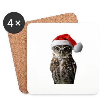 Owl - Coasters (set of 4) - white - Front