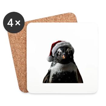 Pingouin - Dessous de verre (lot de 4) - blanc - Devant