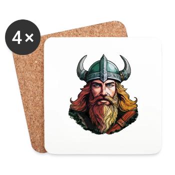 WIKINGER - Untersetzer (4er-Set) - Weiß - Vorne