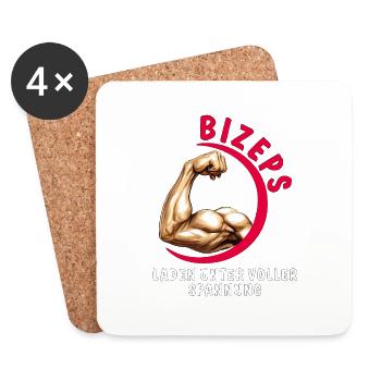 CHARGE DU BICEPS SOUS PLEINE TENSION - Dessous de verre (lot de 4) - blanc - Devant