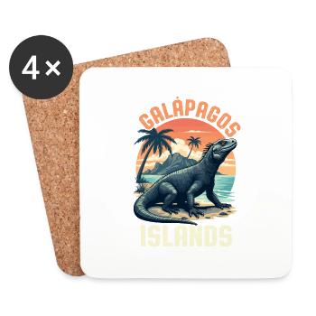 Galapagos Islands - Coasters (set of 4) - white - Front