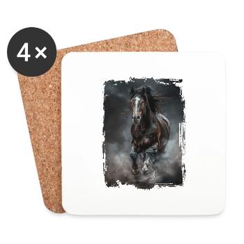 Clydesdale - Untersetzer (4er-Set) - Weiß - Vorne
