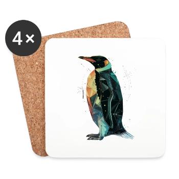 Pingouin - Dessous de verre (lot de 4) - blanc - Devant
